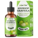 Soursop Graviola 액체 드롭 1900MG 2Fl Oz, Soursop Bitter 잎 추출물 보충 교재, 수면 휴식 지원 및 면역 부스트 - 설탕 무료, 자연 풍미, 초본 Goodness