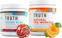 진실한 영양 자연적인 Athlete 운동 더미 - 자연적인 Preworkout (오렌지 Tangerine) + Vegan BCAA (Blood 오렌지)