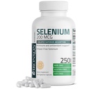 Bronson Selenium 200 mcg – Yeast Free Chelated Amino Acid Complex - 우량한 흡수, 250 채식 캡슐을 가진 필수 추적 무기