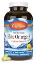 Carlson Elite Omega-3 Gems, 1600 mg Omega-3 EPA 및 DHA, 레몬 맛, 240 Softgels - Wild-Caught Norwegian Fish Oil, Sustainably Sourced