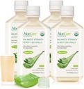 AloeCure USDA 유기 알로에 Vera 주스 Harvest의 12 시간 안에 만드는 - 소화, 면역 체계 및 균형을 잡는 Stomach 산성도, 4 x 500ml 병을 지원하는 순수한 알로에 주스 자연적인 소화 보충교재