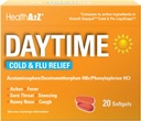 HealthA2Z® Daytime | Cold & Flu Medicine | 강력한 멀티스템 주간(20 Softgels) (일회 냉 & Flu Medicine (20 카운트 팩 1))
