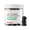 Ultimate Mushroom Daily Gummies - Cordyceps, Lion 's Mane 및 Reishi, Plus Huperzine A & L-Theanine과 함께 버섯 Gummies, 5 월 Mood 및 에너지, Apple Berry 맛, 60 Gummies