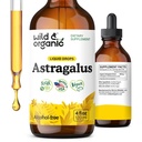 야생 & 유기 Astragalus Tincture - 면역 지원 보충교재 w/Astragalus 뿌리 추출물 - Immunity를 위한 Vegan Tincture - 설탕 & 알콜 자유로운 하락 - 4개 fl oz