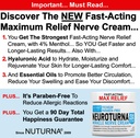 Neuropathy에 대한 Nerve Relief Cream - Targeted Relief 및 Nerve Comfort을위한 프리미엄 Nerve Cream 3X 액션 - 4 % Menthol, Arnica, 발 손 다리 발가락 및 뒤를위한 MSM과 최대 강도 - 2 Oz