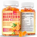 D3 &B6 &K2를 가진 칼슘 마그네슘 아연 Gummies, 300mg 마그네슘 지원을 가진 1000mg 칼슘 Gummies 성인과 청소년을 위한 면역력, 수가 자유로운 (120Count)