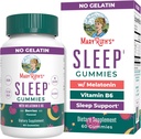 MaryRuth Organics Melatonin Gummies | 비타민 B6가있는 5mg Sleep Gummies | 유기농 캔 설탕으로 만든 | 성인을위한 휴식 및 수면 지원 | Vegan | Non-GMO | 글루텐 프리 | 60 개