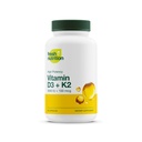 신선한 영양 채식 비타민 D3 + K2 캡슐 - 5000 IU D3 + 100mcg K2 으로 MK-7 최적의 흡수 - 면역 건강, 뼈 건강, 무드 - 비 GMO - 90 캡슐, 3 개월 공급