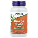 지금 음식 은행나무 Biloba 60mg 24% 추출물, 60의 캡슐