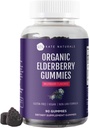 Kate Naturals Elderberry Gummies와 비타민 C와 성인 및 어린이 아연. Immune 지원을위한 맛있는 Sambucus Elderberry Gummies (90 Gummies, 45 일 공급, 유기)