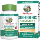 MaryRuth Organics Super Greens Gummies | 성인 및 어린이 연령에 대한 Naturally-Occurring Quercetin | 슈가프리 | 2g Fiber Per 서빙 | Vegan | No Gelatin | Pectin | 60 Count | 30 서빙