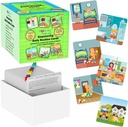 아이 ABA 치료 소재 Speech Therapy Game English Language Bilingual Learners ESL을 위한 아이 데일리 루틴 카드 Speech Therapy Material Social Development and Sentence Building