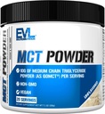 Evlution 영양 MCT 분말 - Keto 보충교재 - MCT 기름 분말 - 10G 중간 사슬 Triglycerides - 뇌 & 몸 에너지 음료 - 지방산 보충교재 - Vegan & Non-GMO - 20의 서빙 - Unflavored