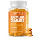 Ginger 및 95 % Curcuminoids가있는 심황 구미 - 전반적인 웰빙을위한 소화 건강 및 면역 지원 보충 - 60 카운트 - Vegan, Non-GMO Curcumin 비타민 - 복숭아 맛, 1 개월 공급
