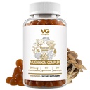 VITA GLOBE Mushroom Complex Gummies – Reishi, Lion's Mane, Chaga, Cordyceps & More | 면역 방어, 에너지 및 두뇌 기능 지원을위한 일일 보충 – 60 Count (Pack of 1)