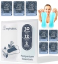 MyHalos 44 pcs- Witch Hazel Wipes & Perineal Ice Pack for Postpartum, Hemorrhoids & C Section Ice Pack for Postpartum -30 알코올 무료 Witch Hazel for Postpartum Care & Hemorrhoids Cold Postpartum