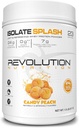 Revolution Nutrition, Isolate Splash, Clear Whey Protein Powder, Juice-Type Protein, Candy Flavour, Collagen, Scoop 당 Protein 24g, Zero Sugar, 817g, 23 서빙 (캔디 복숭아, 1.8 파운드)