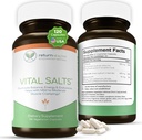 Vital Salts, 에너지 및 내구시간, 나트륨 염화물, 전해질 보충물, 혈압 지원 보충교재, 근육 주름 기복, 120 소금 캡슐 - 건강한 반환