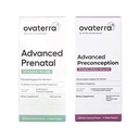DHEA 25mg, Choline 550 mg, Folate (Methylfolate) 1,010 mcg, Omega-3 DHA, EPA, Chelated Iron 364 캡슐 - 28 일 공급을 가진 여자를 위한 Ovaterra 진보된 Prenatal & Preconception Multivitamin 뭉치