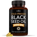 NEW AGE Black Seed Oil Softgel 캡슐 - 프리미엄 Cold-Pressed Nigella Sativa Producing Pure Black Cumin Seed Oil - 비 GMO 및 채식 (60 Softgels)