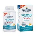 Nordic Naturals Ultimate Omega + CoQ10, Lemon - 90 소프트 젤 - 1280 mg Omega-3 + 100 mg CoQ10 - 심장 건강, 세포 에너지, 산화 방지제 지원 - Non-GMO - 45 서빙