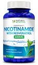 Resveratrol 600mg (비타민 B-3)를 가진 일반적인 자연적인 비타민 니코틴아미드 120 Veggie 캡슐 글루텐 자유로운 & 비 GMO