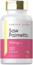 Carlyle Saw Palmetto for Women 900mg | 120 캡슐 | 전체 스펙트럼 추출 물 보충 | Non-GMO, 글루텐 무료 보충 | 그녀의