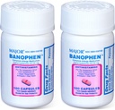 MAJOR Banohpen - 완전한 알레르기 약물 - Diphenhydramine HCI 50 mg - 항히스타민 - 100 캡슐 (2 팩)