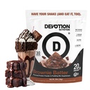 Devotion 영양 단백질 분말 Brownie Batter - 20g Whey Isolate & Casein Protein Blend - 추가 설탕, 낮은 Carb, 글루텐 - 무료, 케토 - 프라이데이, 1g MCT, 코셔 - 2lb 파우치