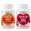 아이 철 10mg + 비타민 C Chewables + 비타민 B12 Chewables 뭉치