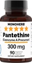 모노헤르비 캡슐 당 Pantethine 300 mg - 90 채식 캡슐