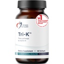 건강 TRI-K를 위한 디자인 - 비타민 K + GG의 3개의 모양, 높은 힘 보충교재 - 2000mcg 비타민 K1, 500mcg K2 MK-4 - 비 GMO + 글루텐 자유로운 (60 Softgels)