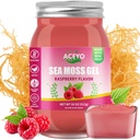 ACEYO (18 OZ) 아일랜드어 바다 Moss 젤 유기 익지않는 Vegan 나무 딸기 풍미 102 비타민과 무기물 야생 Harvested 비 GMO Immune 방위 승압기 Thyroid 소화 지원