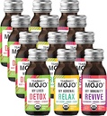 TEAONIC Wellness Shots - 다양한 팩 : Relax, Revive, Detox Shots, USDA 인증 유기농 웰니스 샷, 12 팩, 2 Fl. Oz 각각