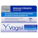 Vagisil 정규적인 힘 여성을 위한 반대로 Itch Feminine 크림, 부인과학 시험해, Hypoallergenic, 빠르 행동 및 오래 견딘 Itch 기복, 질 Moisturizer Soothes 및 차가운, 1개 oz (포장 1)