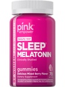 PINK Melatonin Gummies 10mg | Max Potency | 믹스 베리 맛 | Vegan, Non-GMO & 글루텐 무료 보충