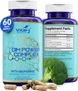 4-in-1 DIM Potent Complex 300mg - 에스트로겐 균형과 대사, 에너지 및 폐경 지원 Bioperine (x4), 칼슘 및 브로콜리 추출물 - 여성과 남성 60 서빙