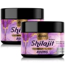 800Mg Shilajit 순수한 Himalayan 유기, Shilajit 수지 최대 힘 금 급료, 8에서 1 자연적인 혼합 & 85+를 가진 Shilajit 보충교재는 여성을 위한 무기물, 에너지 & 면제, 60 그램 (2 팩)를 추적합니다