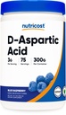 Nutricost D-Aspartic Acid (DAA) 분말 300G (블루 라즈베리) - 맛 D-Aspartic 산성 분말 보충