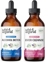 야생 & 유기농 알코올 Detox Tincture 4 fl oz & Liver Cleanse Tincture 4 fl oz