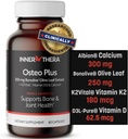 Osteo Plus 4-in-1 종합 보충 - 비타민 D3, K2 및 Bonolive 칼슘 - 건강한 노화 지원 - 글루텐 - 무료, 비 GMO, Vegan (60 조사)