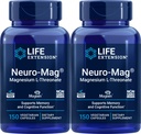Life Extension Neuro-Mag 150 채식 캡슐 (팩 2), 마그네슘 L-Threonate, Magtein 보충