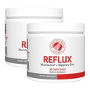 Reflux Digestive 보충교재 - 복숭아 망고 풍미 - 각 통 = 30의 Scoops = 30의 서빙 - Mucosave FG 및 Slippery Elm Bark (2개의 통)와 더불어 산 문제점을 위한 Mucosal 지원