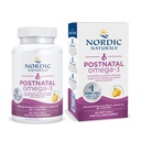 Nordic Naturals Postnatal Omega-3, Lemon - 60 Soft Gels - 1120 Total Omega-3 + 1000 IU Vitamin D3 - 새로운 엄마를 위해 공식화; Optimal Wellness, Positive Mood, Healthy Metabolism 지원 - 30 서빙