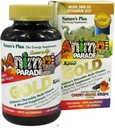 NaturesPlus Animal Parade Gold Children's Multivitamin - 구색 된 체리, 오렌지 및 포도 맛 - 120 동물 모양 킬레이트 정제, 2 팩 - Vegan, 글루텐 무료 - 120 총 서빙