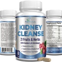 Cranberry Extract, Astralagus - 21 Fruits & Herbs - Detox & Cleanse Urinary Tract & Bladder Health, Kidney Support, 60 Vegan 캡슐