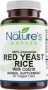 NATURE'S GARDEN ESSENTIALS Red Yeast Rice Organic with CoQ10-90 Veggie Cap with 600mg Organic Red Rice Yeast Plus Co Q 10 - 콜레스테롤을위한 자연 지원