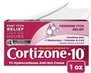 Cortizone 10 최대 힘 Feminine Itch 크림, 1% Hydrocortisone, 1개 oz.