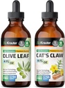 BIO KRAUTER Olive Leaf Tincture 4 Fl. Oz. & Cat's Claw Tincture 4 Fl. 오즈.