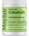 Grass-Fed Bovine Colostrum Supplement with Matcha Green Tea Powder, 어린이 및 성인, 면역 체계 지원, Gut 건강 및 근육 회복, 60 서빙